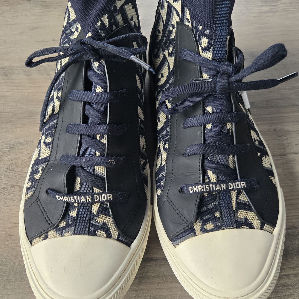 Dior Navy and Cream Sneakers - Picture 1 of 1